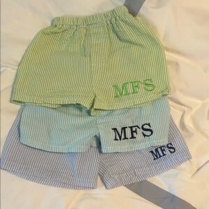 Striped Monogrammed Shorts Set